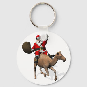 Santa Claus Riding A Camel Schlüsselanhänger