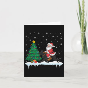 Santa Claus Riding Cane Corso Dog Boys Girls Kinde Karte