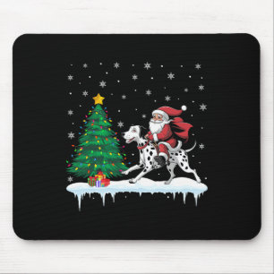 Santa Claus Riding Dalmatiner Dog Boys Girls Kinde Mousepad
