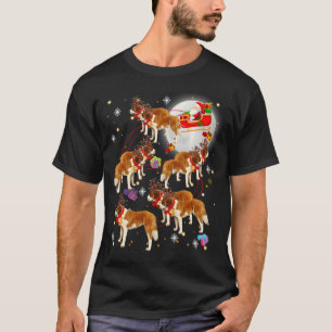 Santa Claus Riding Saint Bernard Weihnachten Pajam T-Shirt