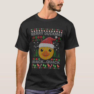 Santa Claus Rubber Duck Ugly Weihnachtsquackgesche T-Shirt