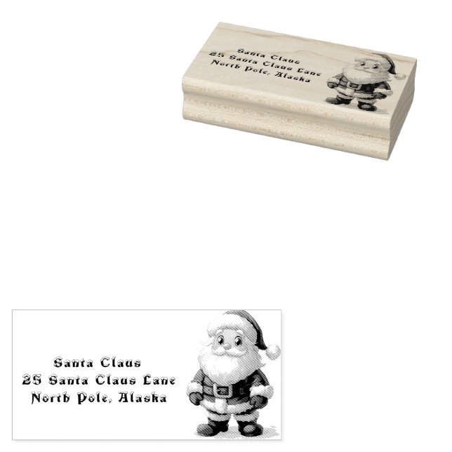 Santa Claus Rücksendeadresse Nordpol Gummistempel (Stempel)