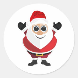 Santa Claus Runder Aufkleber