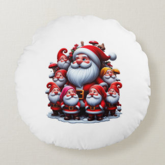 Santa Claus Rundes Kissen