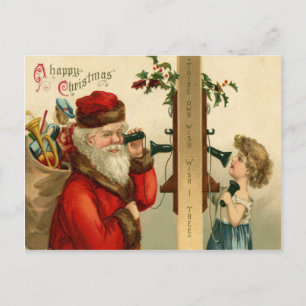 Santa Claus Sack von Toys Holly Phone Feiertagspostkarte