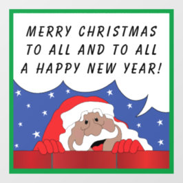 Santa Claus sagt Fensterklammer Fensteraufkleber