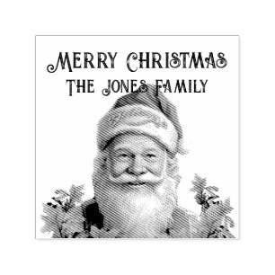 Santa Claus Saint Nicholas Weihnachten personalisi Permastempel