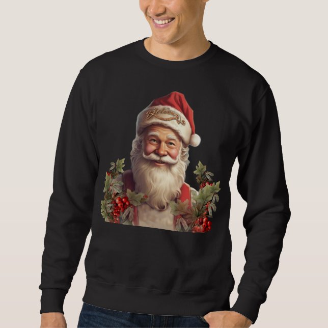Santa Claus Saint Nicholas Weihnachtsfeiern Sweatshirt (Vorderseite)
