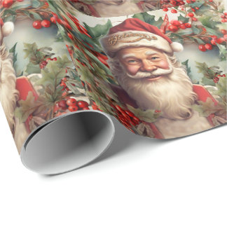Santa Claus Sankt Nikolaus Weihnachten Geschenkpapier
