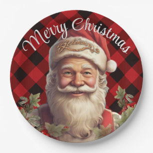 Santa Claus Sankt Nikolaus Weihnachten Pappteller