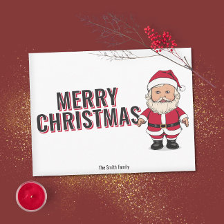 Santa Claus - Santon Spielzeugpuppe Weihnachten Postkarte