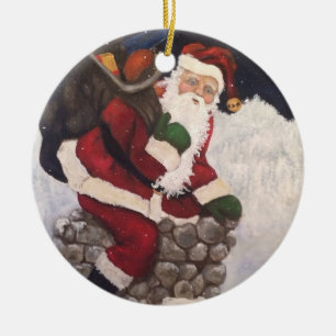 Santa-Claus-Schmuck Keramik Ornament