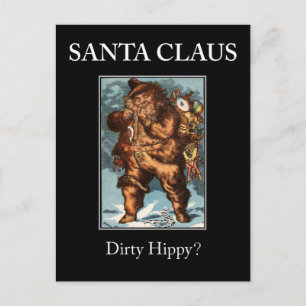 SANTA CLAUS schmutziger Hippy? Weihnachten Postkar