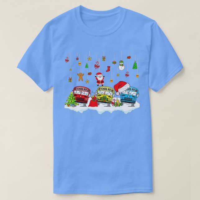 Santa Claus School Bus Driver Christmas Kostüm Xm T-Shirt (Design vorne)