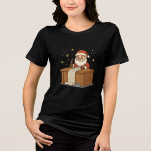 Santa Claus schreibt die Liste der Bösen und Brave Tri-Blend Shirt