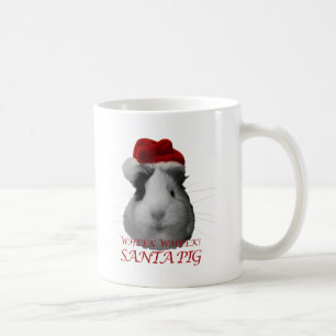 Santa Claus Schwein Meerschweinchen Weihnachten Fe Tasse
