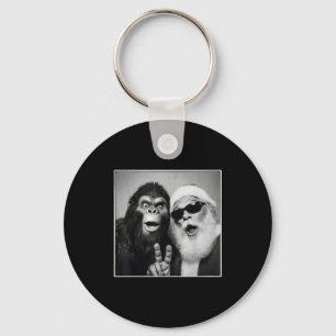 Santa Claus Selfie Bigfoot Weihnachten Lustig Sasq Schlüsselanhänger