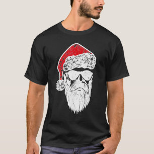 Santa Claus sieht Sonnenbrille mit Hat Beard Chris T-Shirt