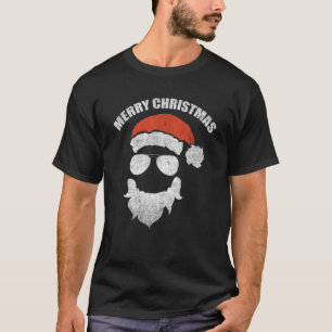 Santa Claus sieht Sonnenbrille mit Hat Beard Chris T-Shirt