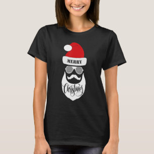 Santa Claus sieht Sonnenbrille mit Hat Beard Chris T-Shirt