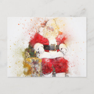 Santa Claus Sitting Postkarte