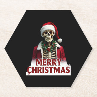 Santa Claus Skelett Kostüm Schädel Lustiges Weihna Untersetzer