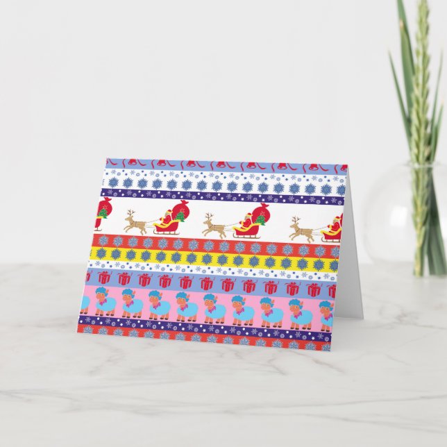 Santa Claus sleigh Einladung (Vorderseite)
