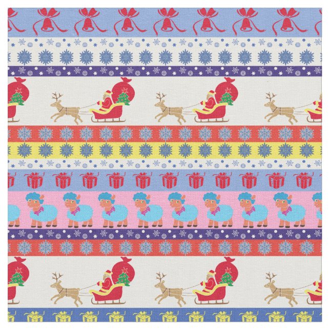 Santa Claus sleigh Stoff (Nahaufnahme)