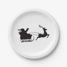 Santa Claus Sleigh und Reindeer