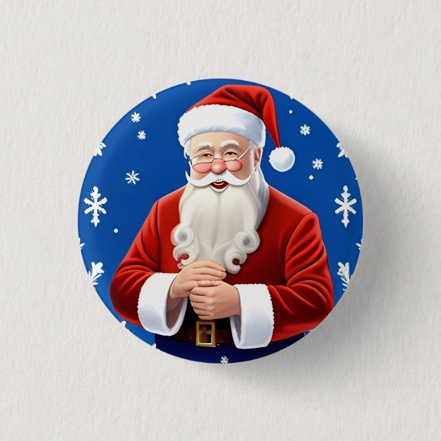 Santa Claus Smiling Button (Vorderseite)