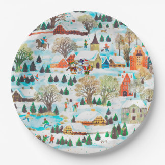Santa Claus Snowman Penguin Band Weihnachts-Party Pappteller
