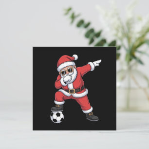 Santa Claus Soccer Dabbing Weihnachtsgeschenk Feiertagskarte