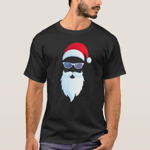 Santa Claus Sonnenbrille Hipster Weihnachtsmänner T-Shirt