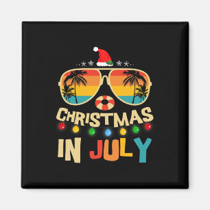 Santa Claus Sonnenbrille Strand Weihnachten im Jul Magnet