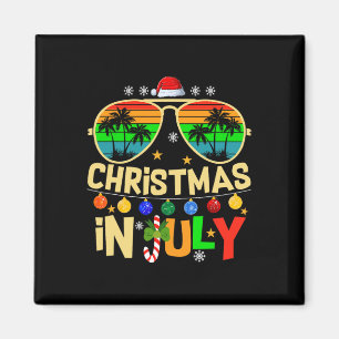 Santa Claus Sonnenbrille Strand Weihnachten im Jul Magnet