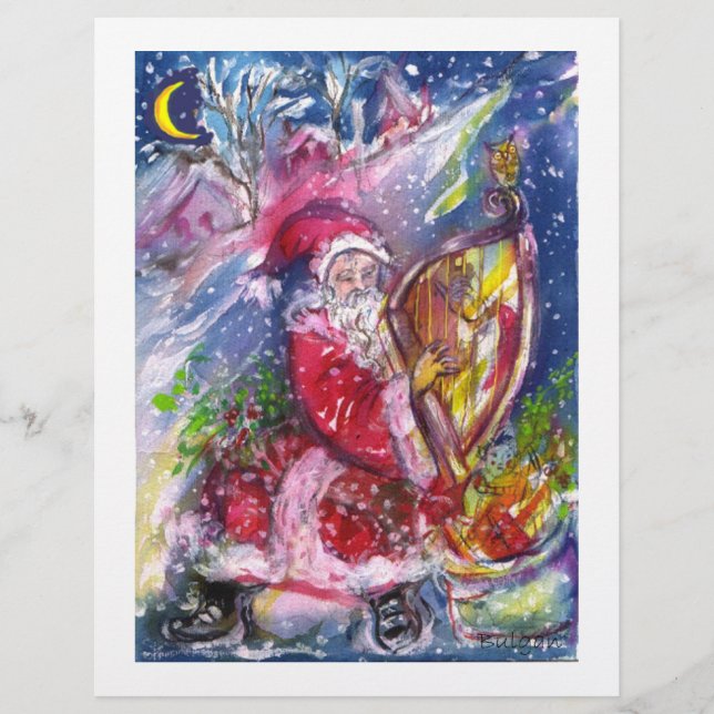 SANTA CLAUS SPIELEN HARP IM MONLIGHT FLYER (Vorne)