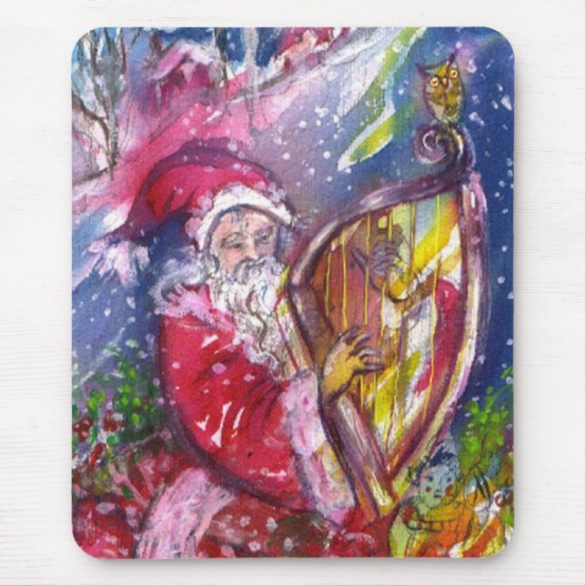 SANTA CLAUS SPIELEN HARP IM MONLIGHT MOUSEPAD (Vorne)