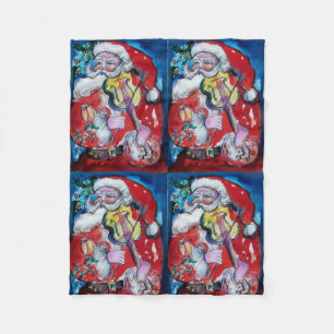 SANTA CLAUS SPIELEN VIOLIN Weihnachts-Party Fleecedecke