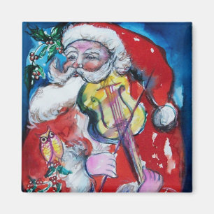 SANTA CLAUS SPIELEN VIOLIN Weihnachts-Party Magnet