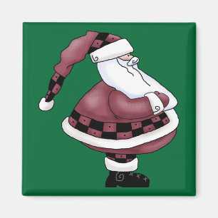 Santa Claus St Nick Jolly Frohe Weihnachten Magnet