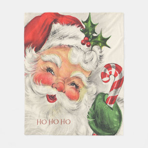 Santa Claus Stechpalme Zuckerrohr Fleecedecke