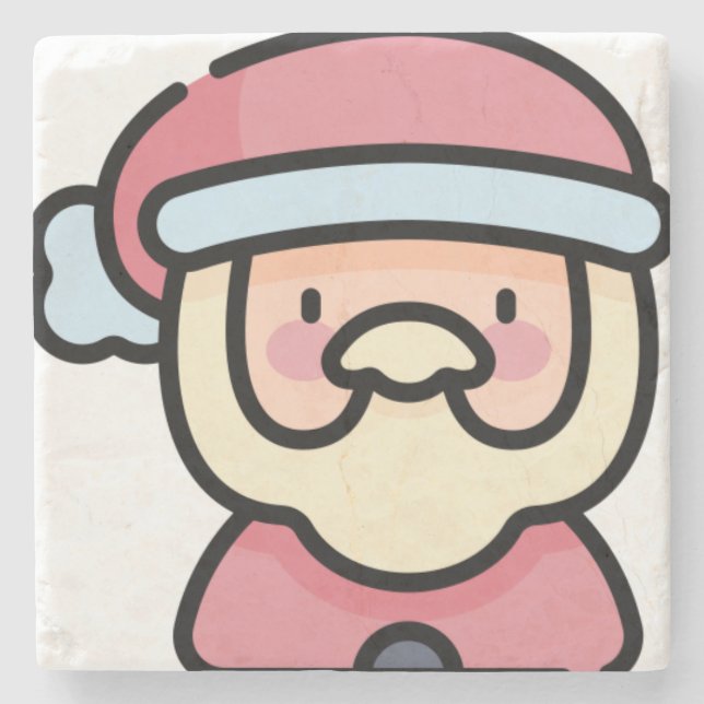 Santa-Claus Steinuntersetzer (Vorderseite)