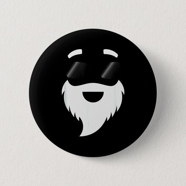 Santa Claus Sungles Funny Hipster Christmas Appare Button (Vorderseite)