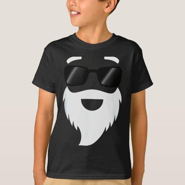 Santa Claus Sungles Funny Hipster Christmas Appare T-Shirt (Vorderseite)
