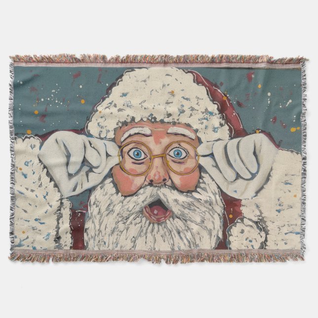 Santa Claus Surprised Decke (Vorderseite)