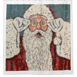 Santa Claus Surprised Duschvorhang