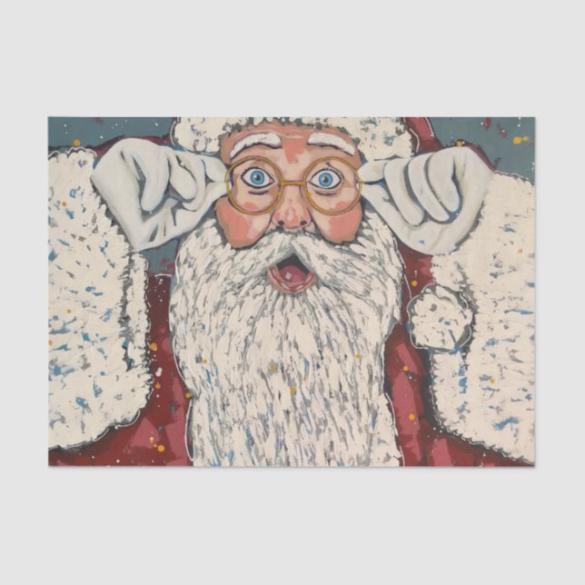 Santa Claus Surprised Seidenpapier (Vorderseite)