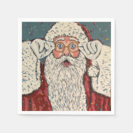Santa Claus Surprised Serviette