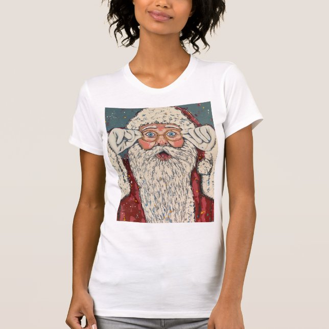Santa Claus Surprised T-Shirt (Vorderseite)