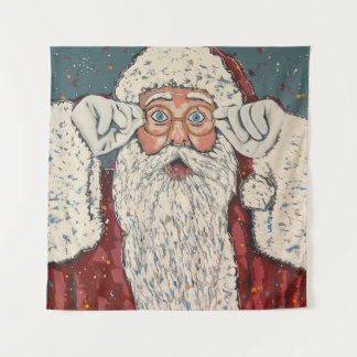 Santa Claus Surprised Wandteppich
